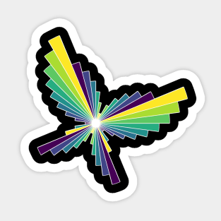 Peacock Butterfly | Flying Wings Bar Charts Black Sticker